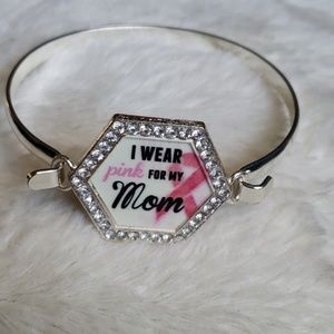 Pave Hexagon Bangle Style Bracelet